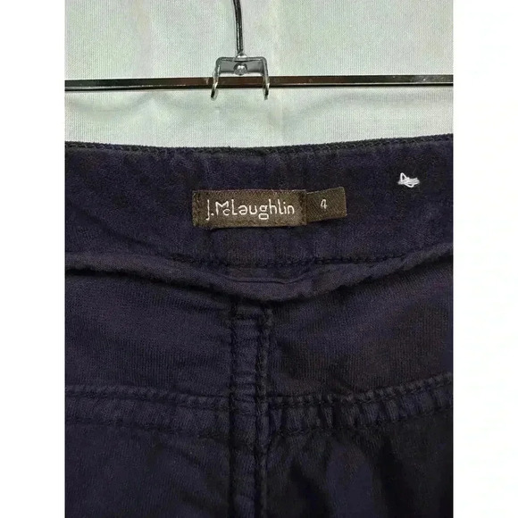 J. McLaughlin (4) Dark Purple Eggplant Watson Velvet Mid-Rise Skinny Jean Pant - Picture 6 of 12
